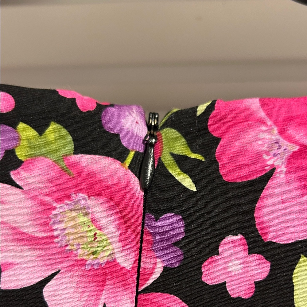 CDC Pink and Green Floral Women’s Sleeveless Midi Dress, Size 12 - Picture 5 of 12